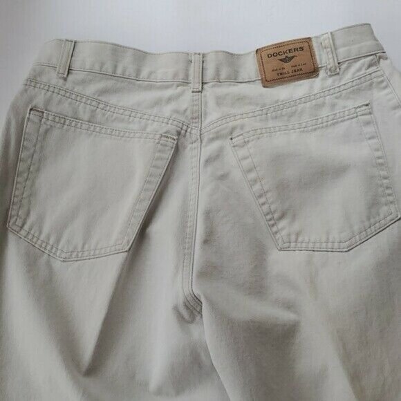 Dockers Men's Light Tan Twill Regular Fit Straight Leg Jeans Pants Size 34 x 34 - Picture 8 of 13
